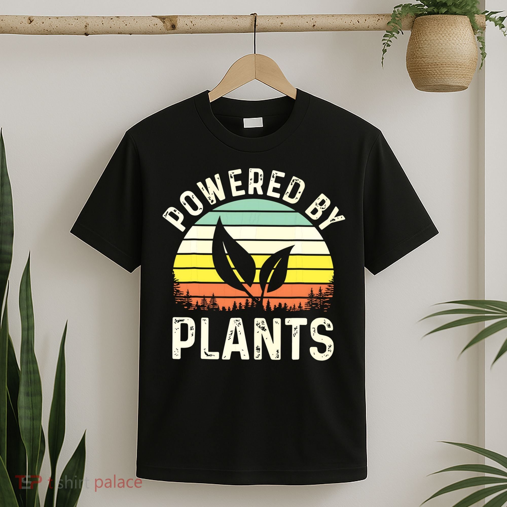 Powered By Plants Veggie Vegan Gardening T-Shirt