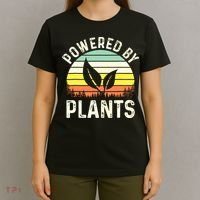 Powered By Plants Veggie Vegan Gardening T-Shirt thumb 4