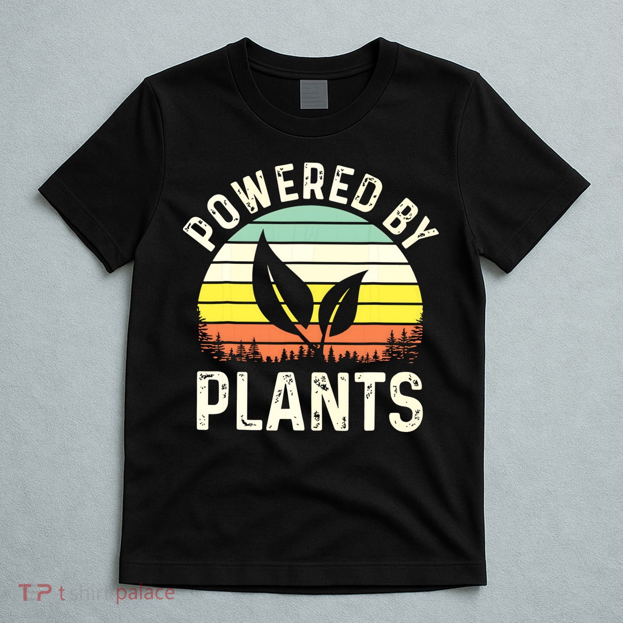 Powered By Plants Veggie Vegan Gardening T-Shirt