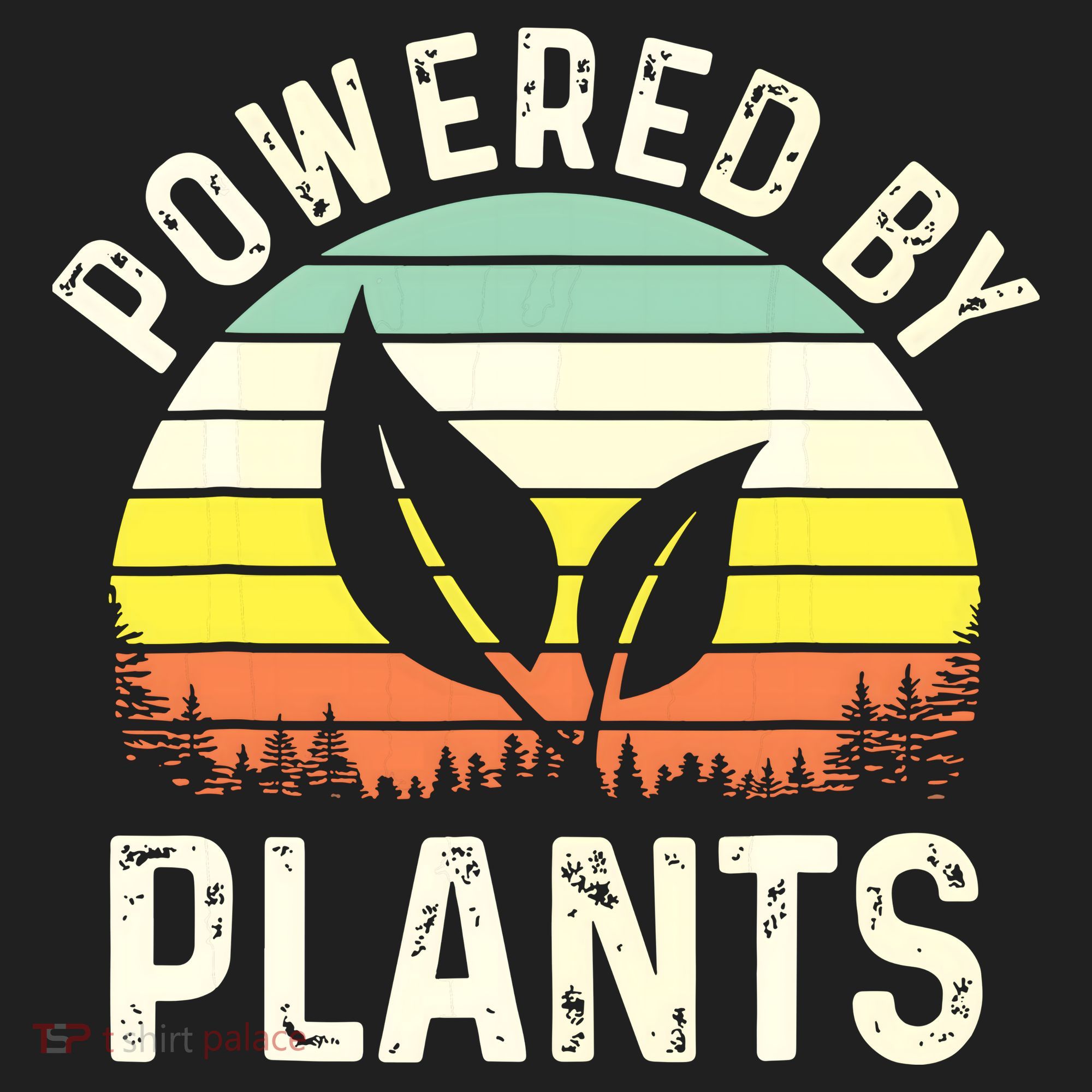 Powered By Plants Veggie Vegan Gardening Urban Oversized Heavyweight T-Shirt