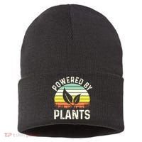 Powered By Plants Veggie Vegan Gardening Sustainable Knit Beanie thumb 0