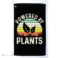 Powered By Plants Veggie Vegan Gardening Golf Towel thumb 0