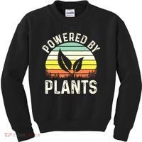 Powered By Plants Veggie Vegan Gardening Kids Sweatshirt thumb 0