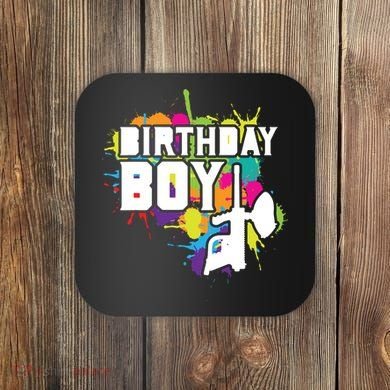 Paintball Birthday Party Theme Coaster