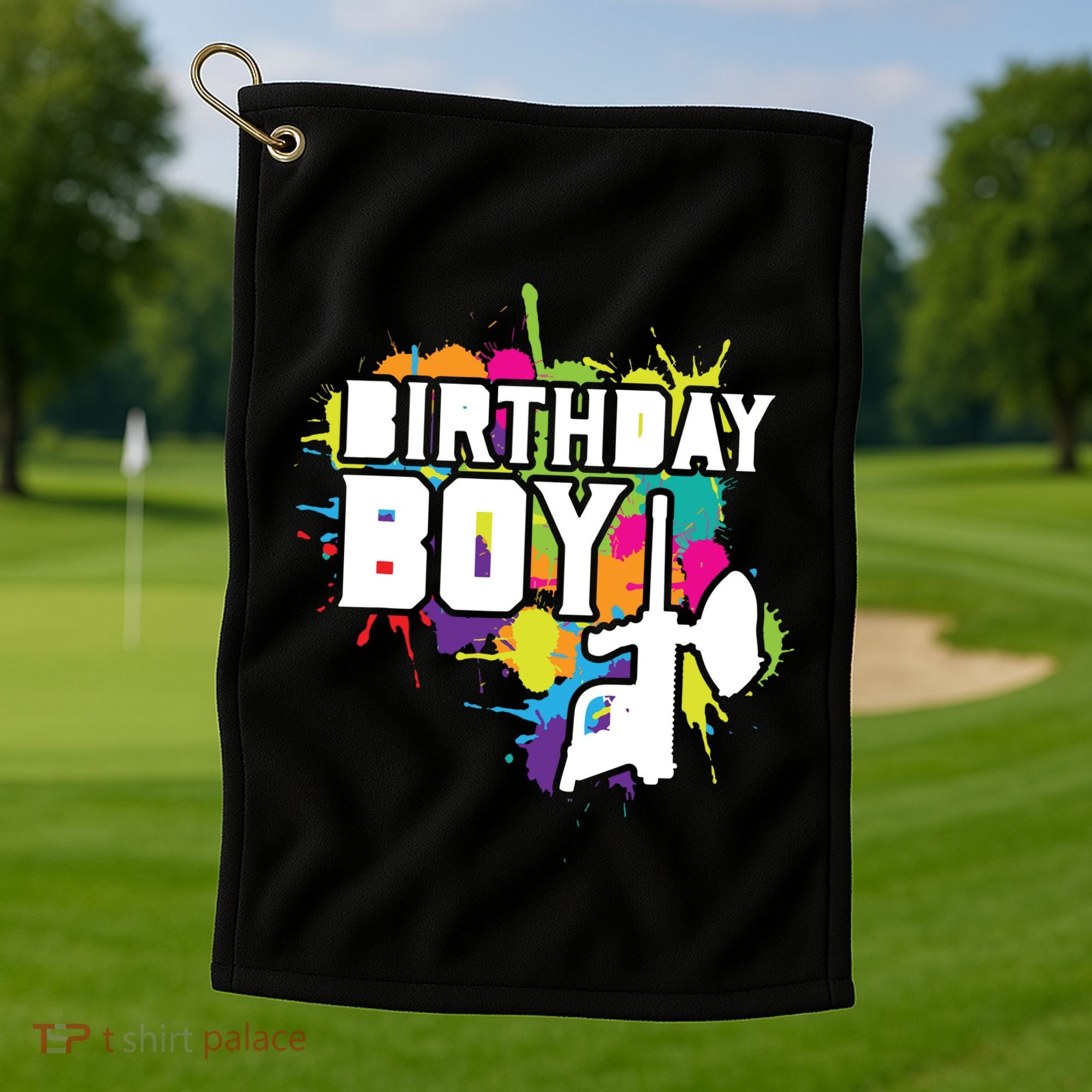 Paintball Birthday Party Theme Golf Towel