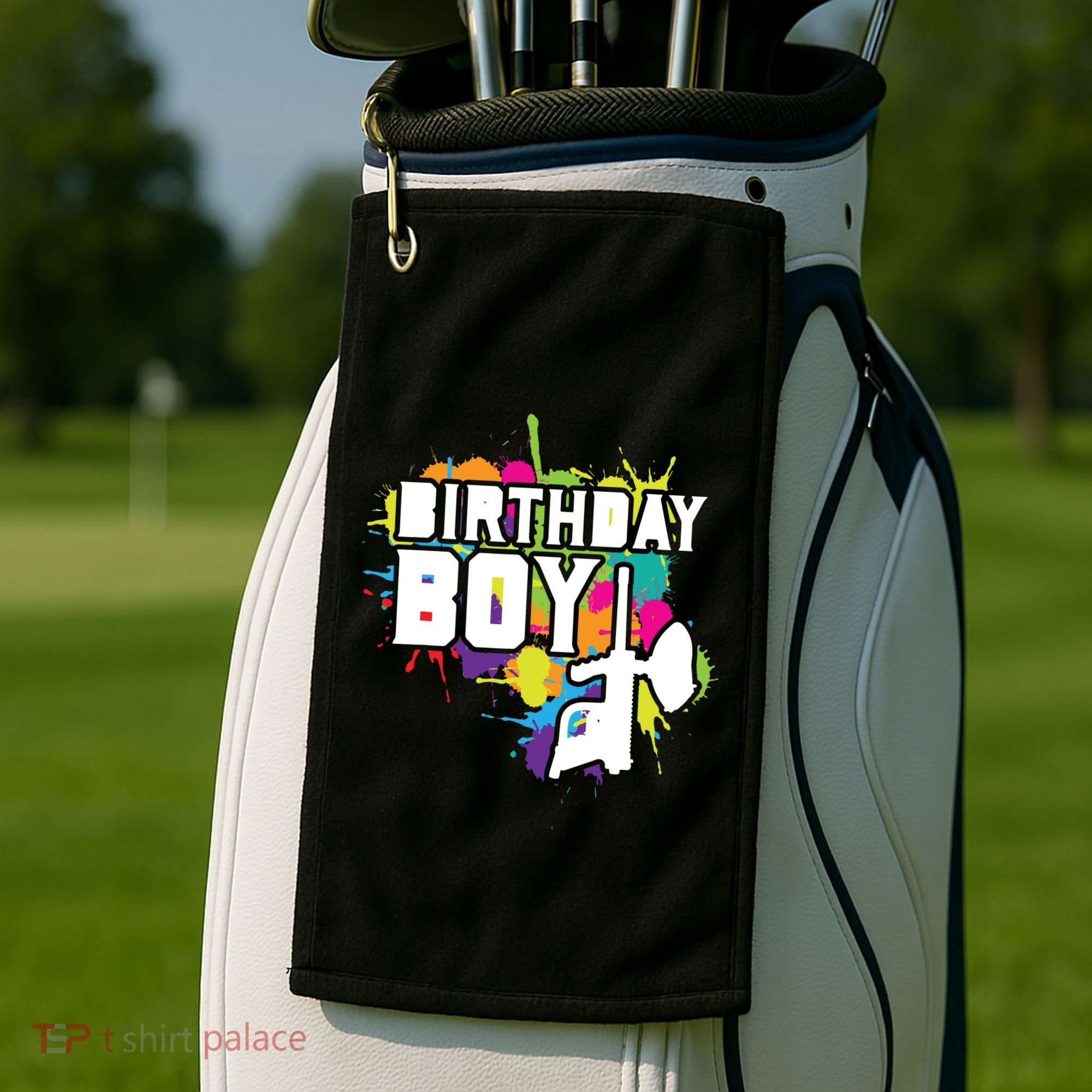Paintball Birthday Party Theme Golf Towel