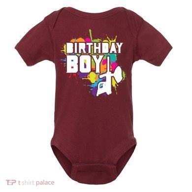 Paintball Birthday Party Theme Baby Bodysuit