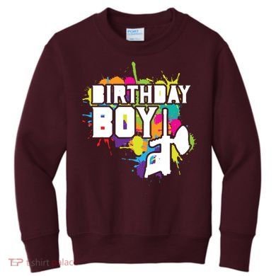 Paintball Birthday Party Theme Kids Sweatshirt