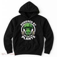Powered By Plants Vegan Athlete Vegan Gym Vegan Bodybuilding Hoodie thumb 0