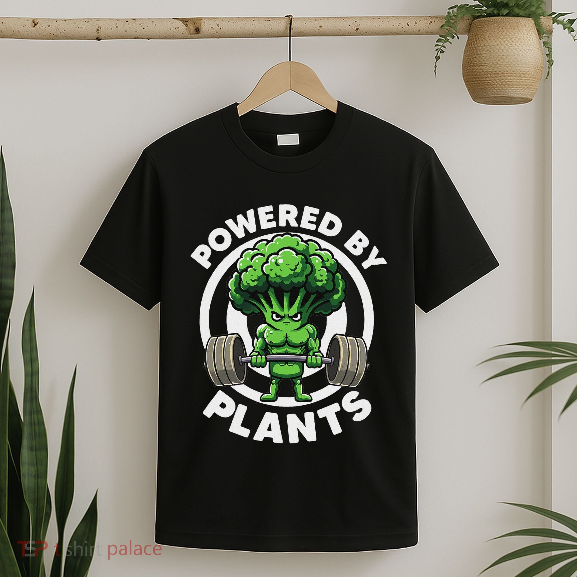 Powered By Plants Vegan Athlete Vegan Gym Vegan Bodybuilding T-Shirt