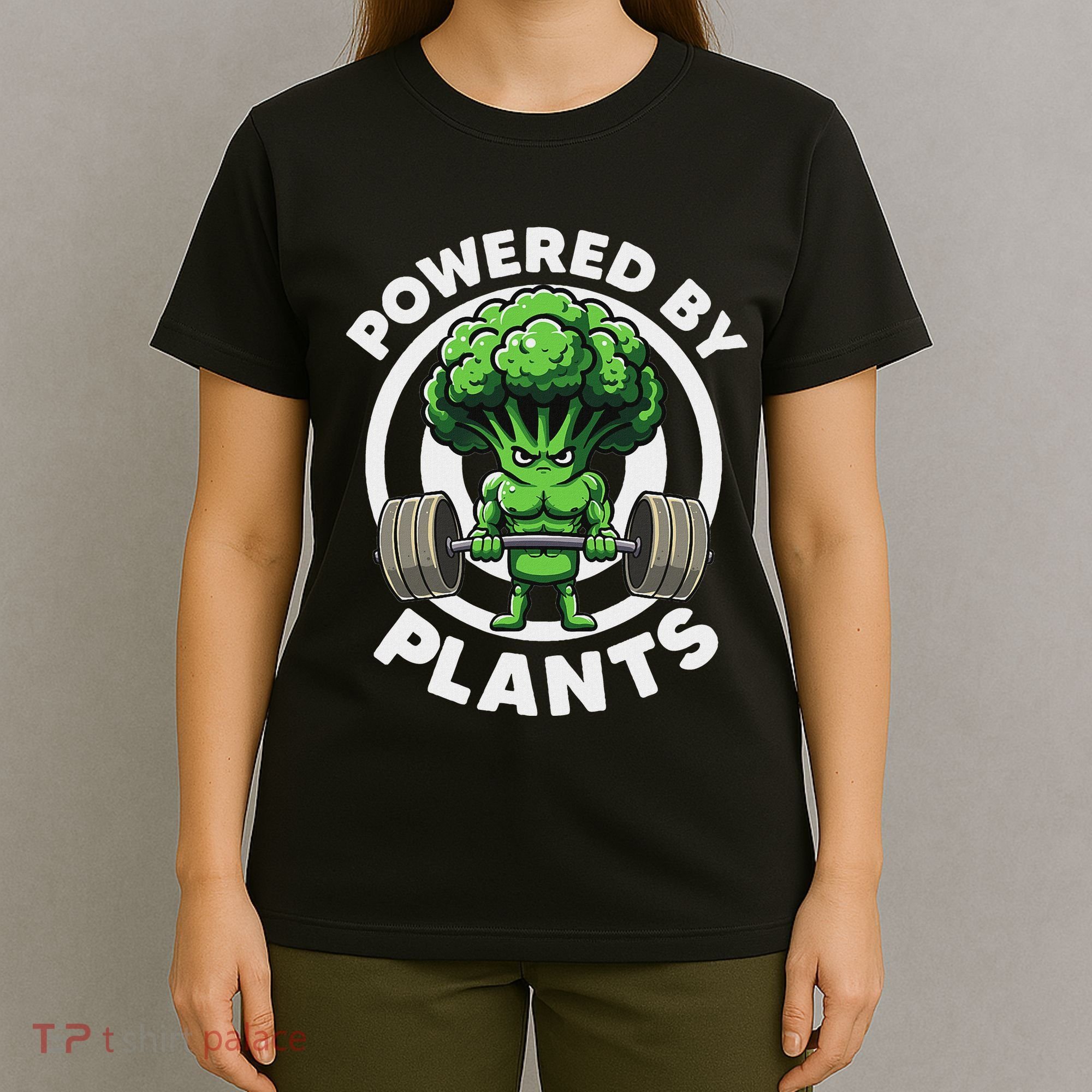Powered By Plants Vegan Athlete Vegan Gym Vegan Bodybuilding T-Shirt