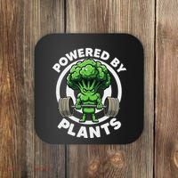 Powered By Plants Vegan Athlete Vegan Gym Vegan Bodybuilding Coaster thumb 0