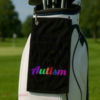 Please Be Patient With Me I Have Autism Golf Towel thumb 2