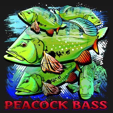 Peacock Bass Cropped Pullover Crew