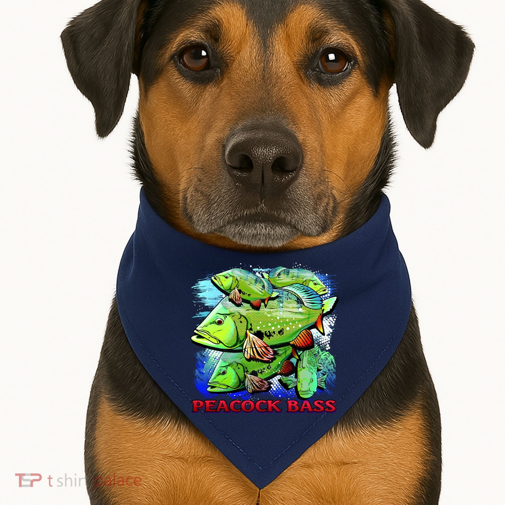Peacock Bass USA-Made Doggie Bandana