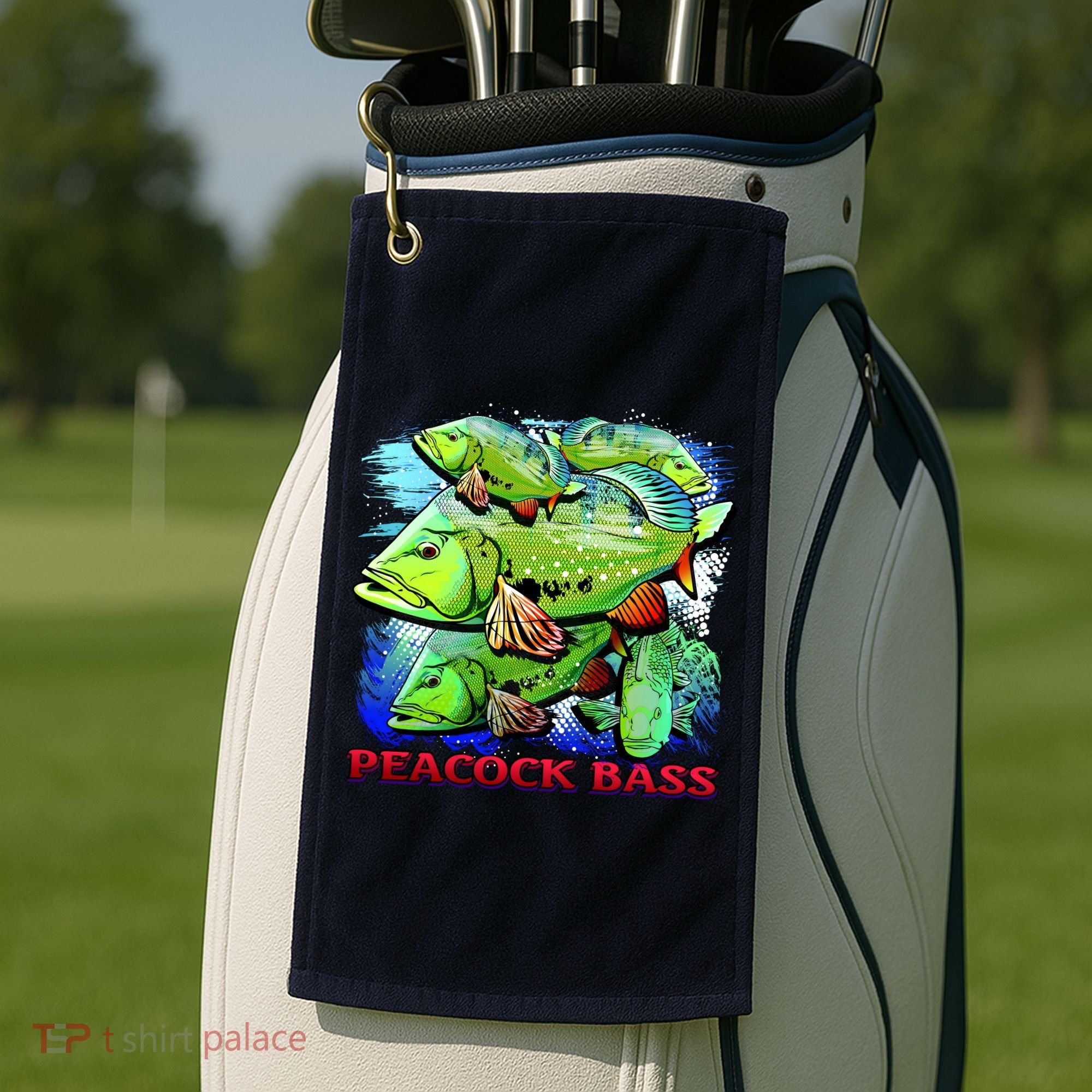 Peacock Bass Golf Towel
