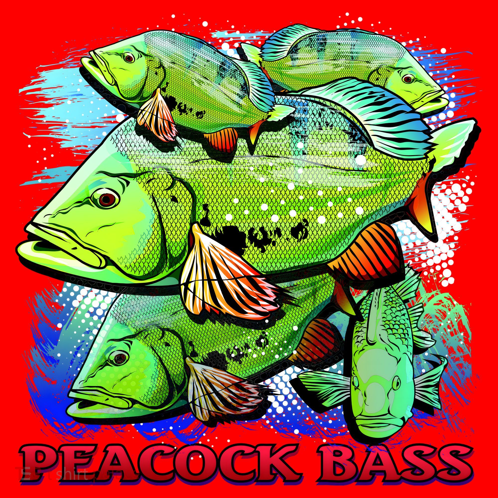 Peacock Bass Santa Hat