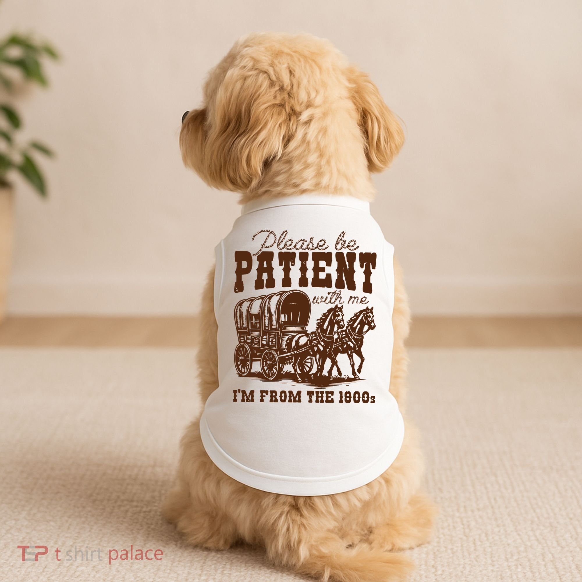 Please Be Patient With Me IM From The 1900s Doggie Tank