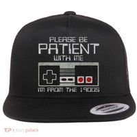Please Be Patient With Me I'm From The 1900s Old Gamer Flat Bill Trucker Hat thumb 0