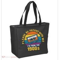 Please Be Patient With Me I'm From The 1900s Funny Dad Tote Bag thumb 2