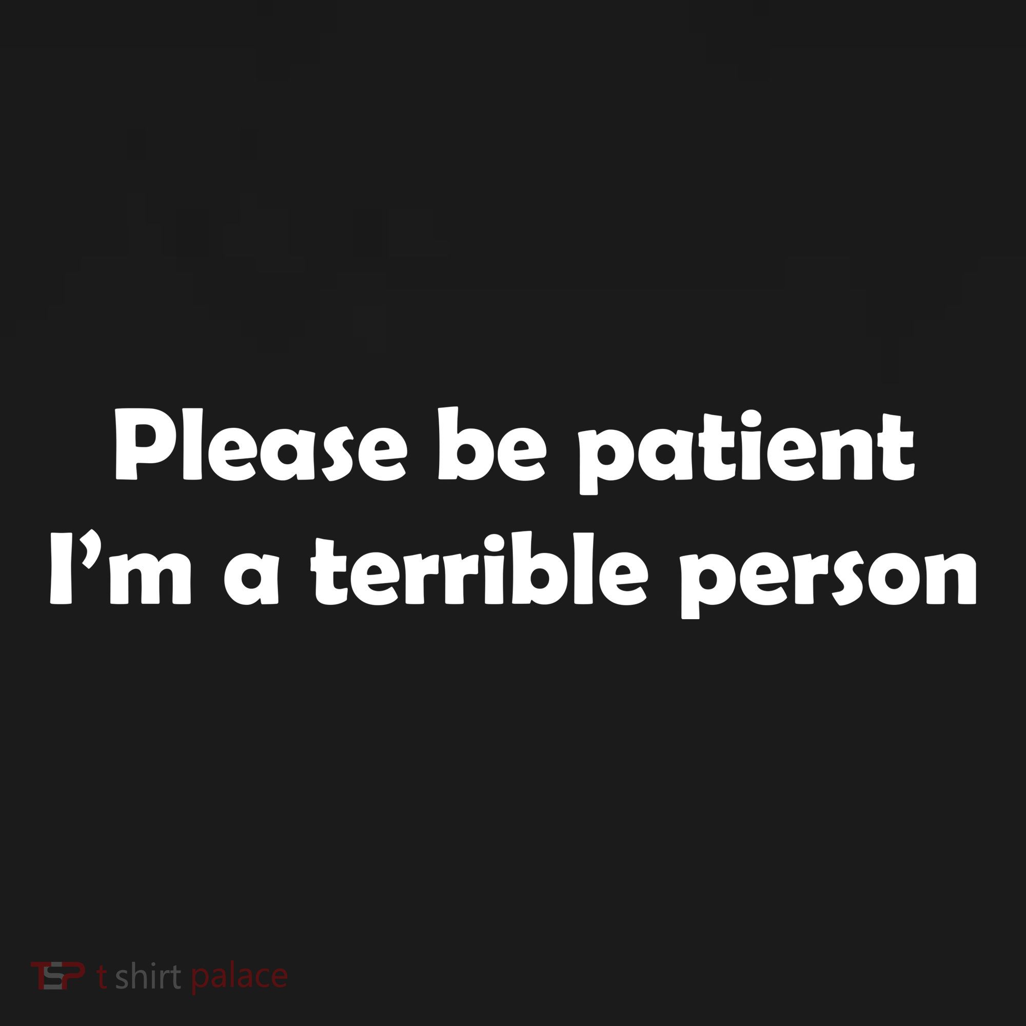 Please Be Patient I'm A Terrible Person Funny Women's Hoodie