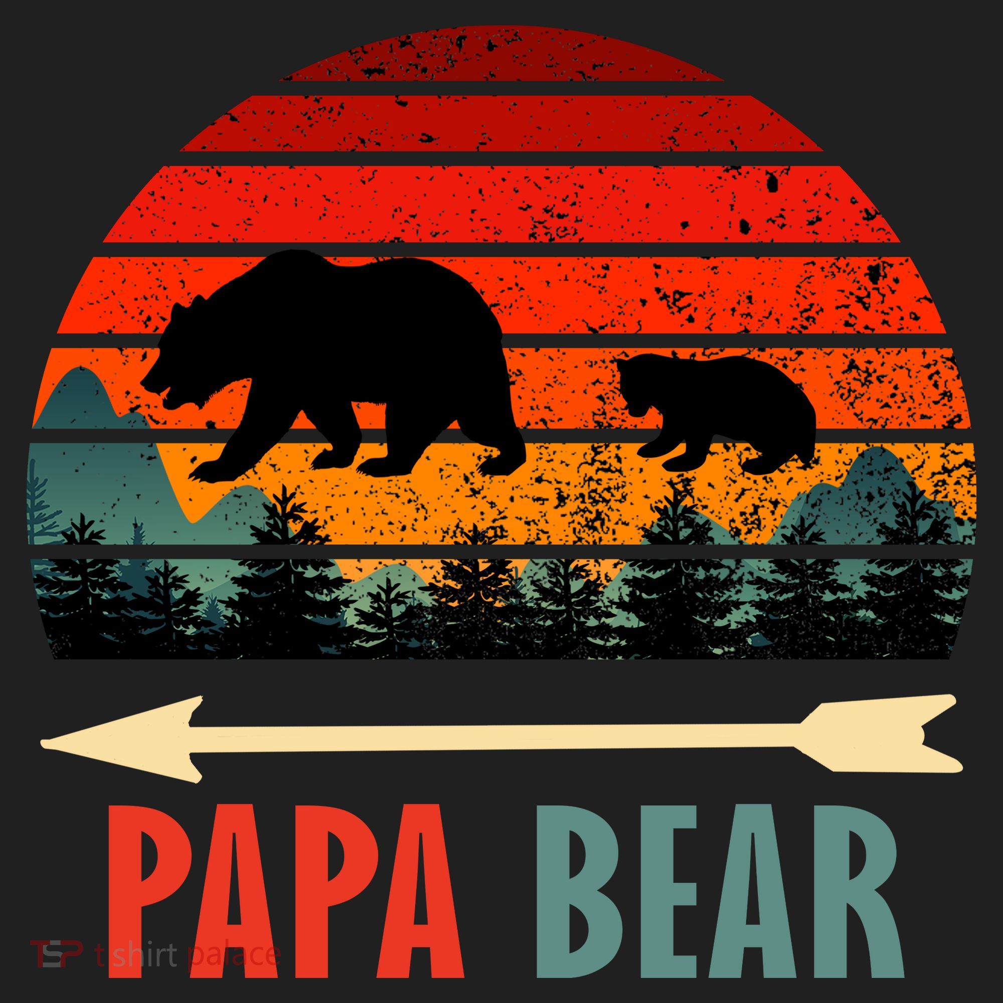 Papa Bear 7 Panel Mesh Trucker Snapback Hat