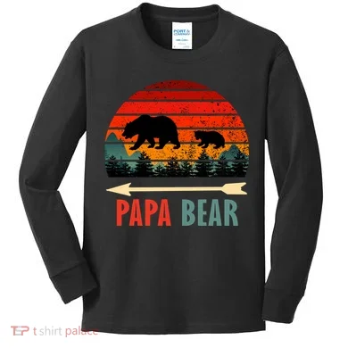Papa Bear Kids Long Sleeve Shirt