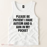 Please Be Patient I Have Autism And A Gun In My Pocket Tank Top thumb 2