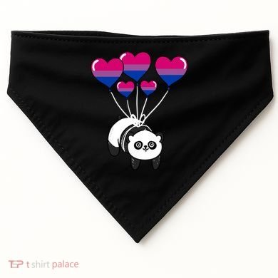 Panda Bisexual Pride Gift USA-Made Doggie Bandana