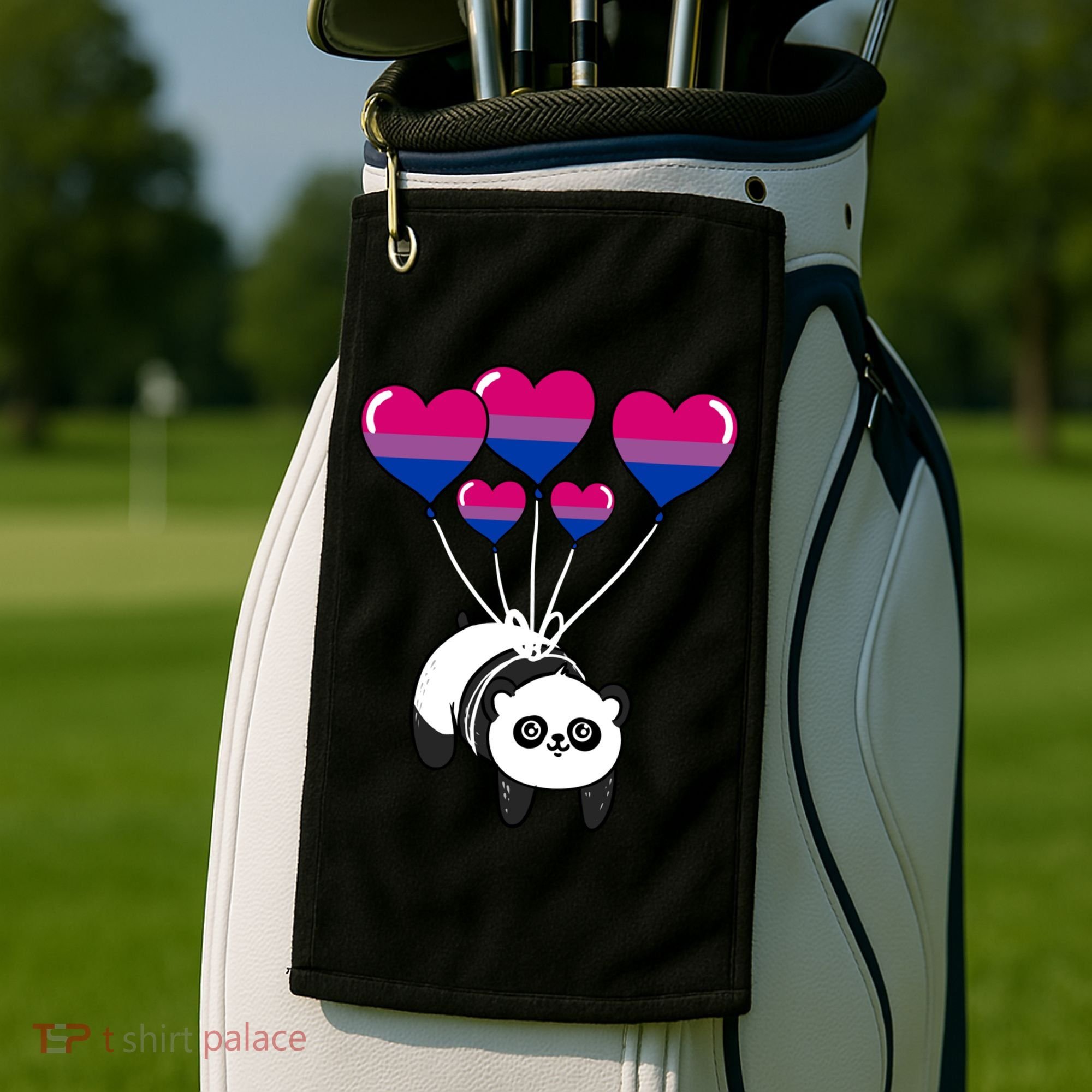 Panda Bisexual Pride Gift Golf Towel