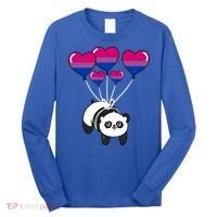 Panda Bisexual Pride Gift Long Sleeve Shirt thumb 0