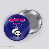 Panda Bisexual Pride Gift Button thumb 0
