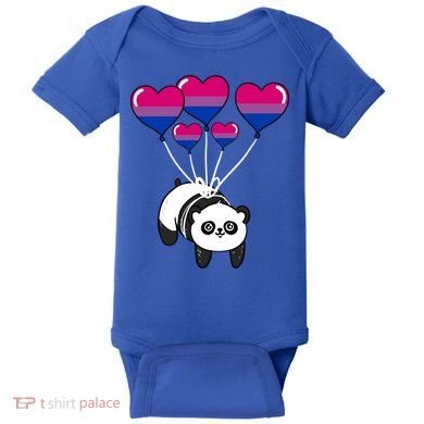 Panda Bisexual Pride Gift Baby Bodysuit