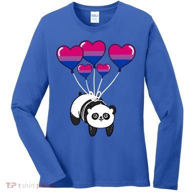 Panda Bisexual Pride Gift Women's Long Sleeve Shirt