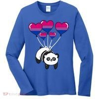 Panda Bisexual Pride Gift Women's Long Sleeve Shirt thumb 0