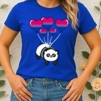 Panda Bisexual Pride Gift Women's T-Shirt thumb 2