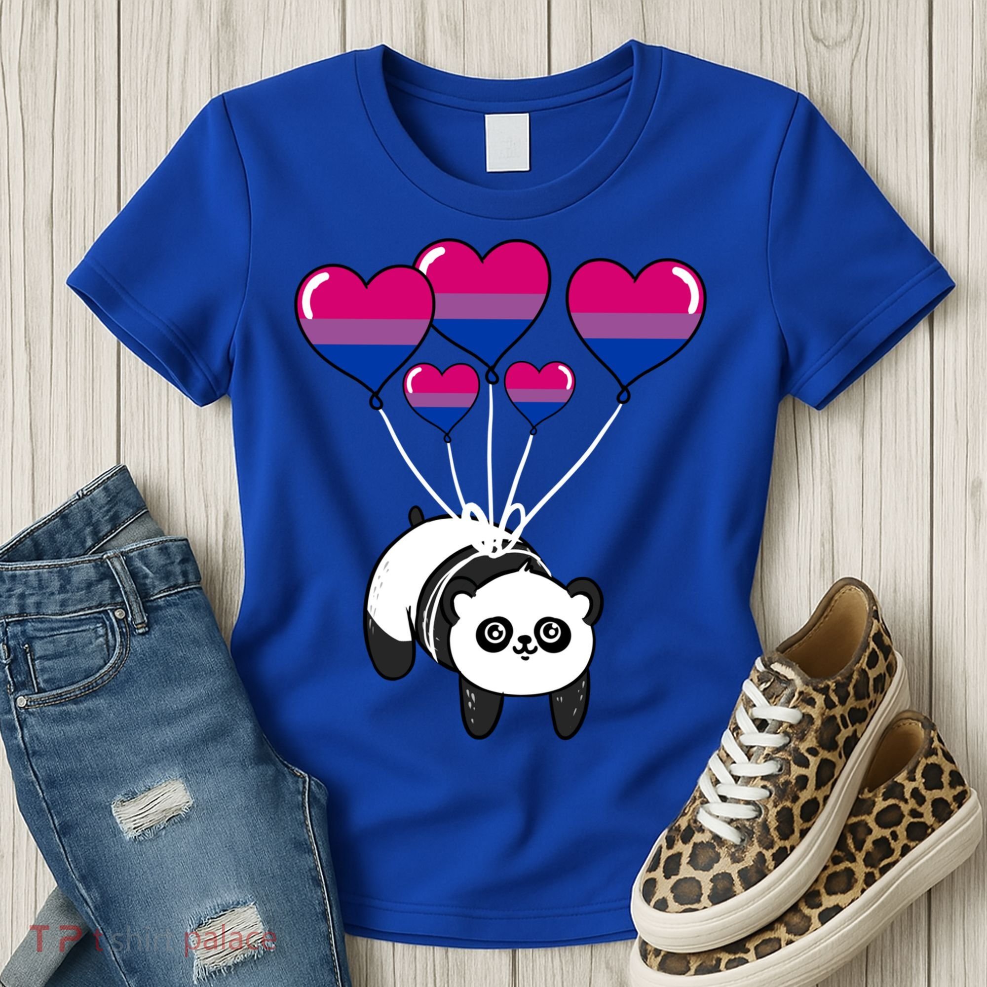 Panda Bisexual Pride Gift Women's T-Shirt