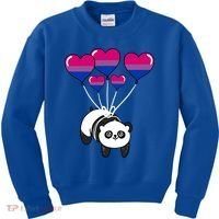 Panda Bisexual Pride Gift Kids Sweatshirt thumb 0
