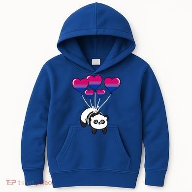 Panda Bisexual Pride Gift Kids Hoodie