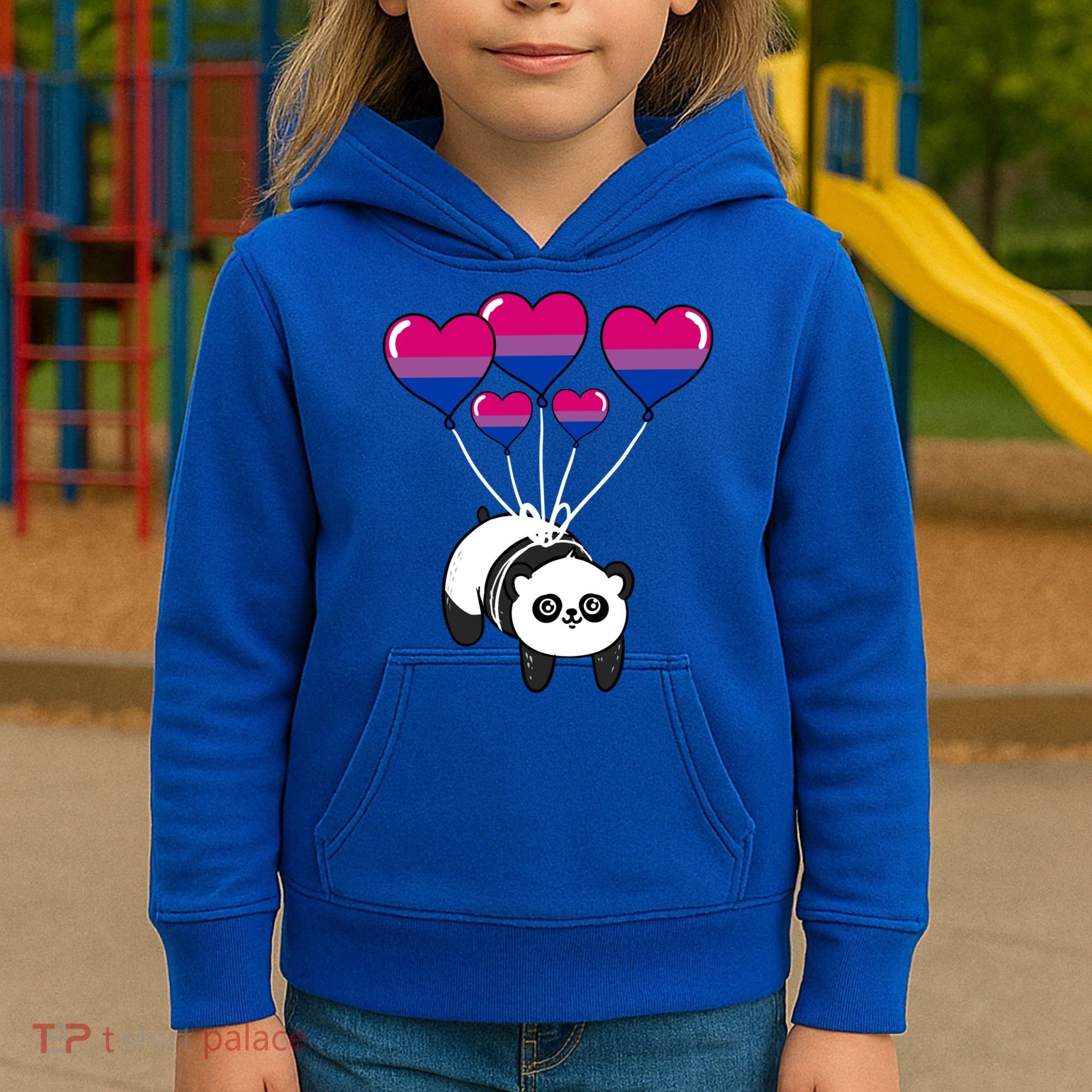 Panda Bisexual Pride Gift Kids Hoodie