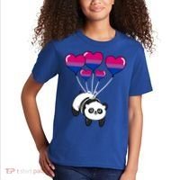 Panda Bisexual Pride Gift Kids T-Shirt thumb 2