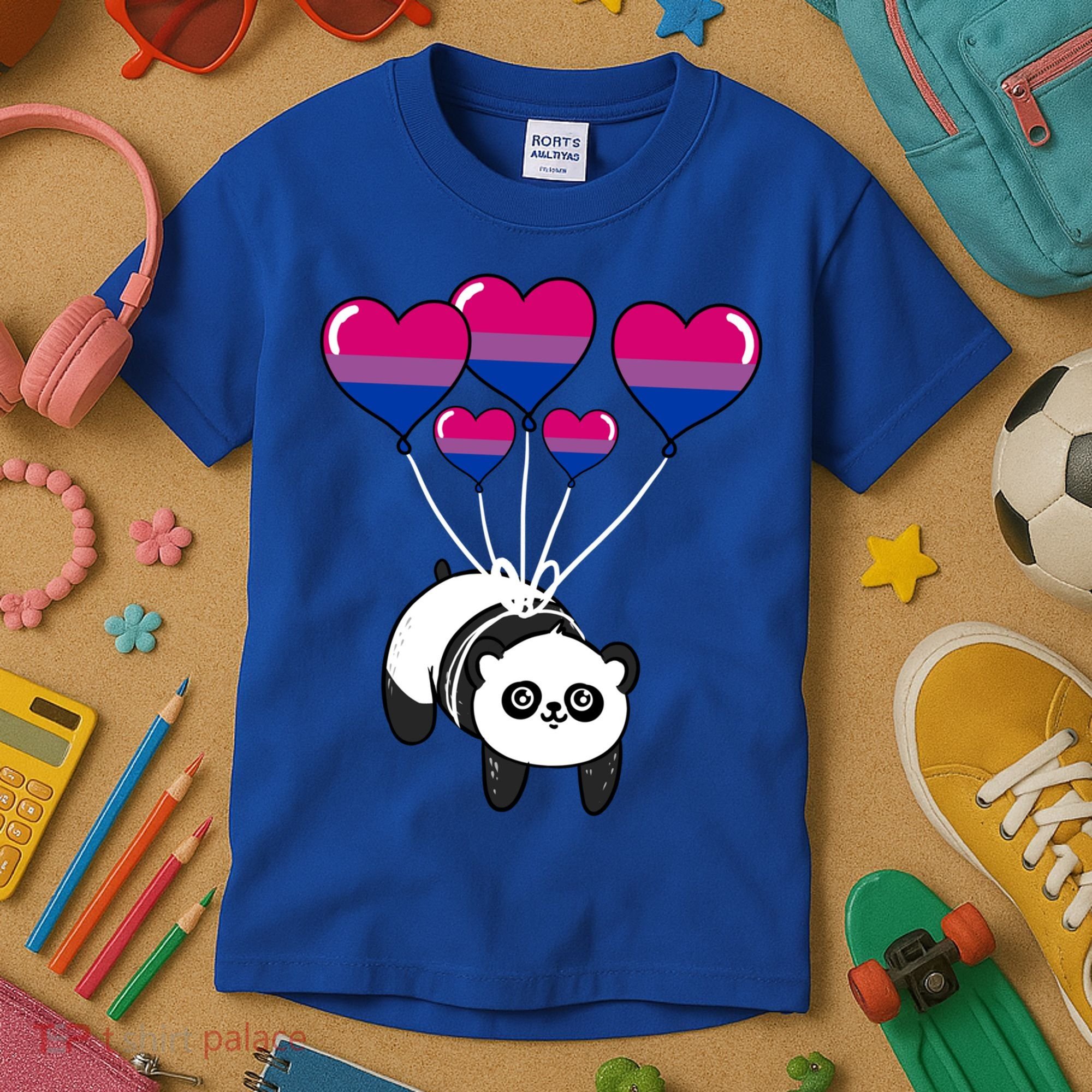 Panda Bisexual Pride Gift Kids T-Shirt