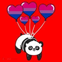 Panda Bisexual Pride Gift Santa Hat thumb 1
