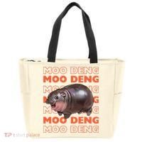Pygmy Bouncy Pig In Thai Costume Moo Deng Tote Bag thumb 0