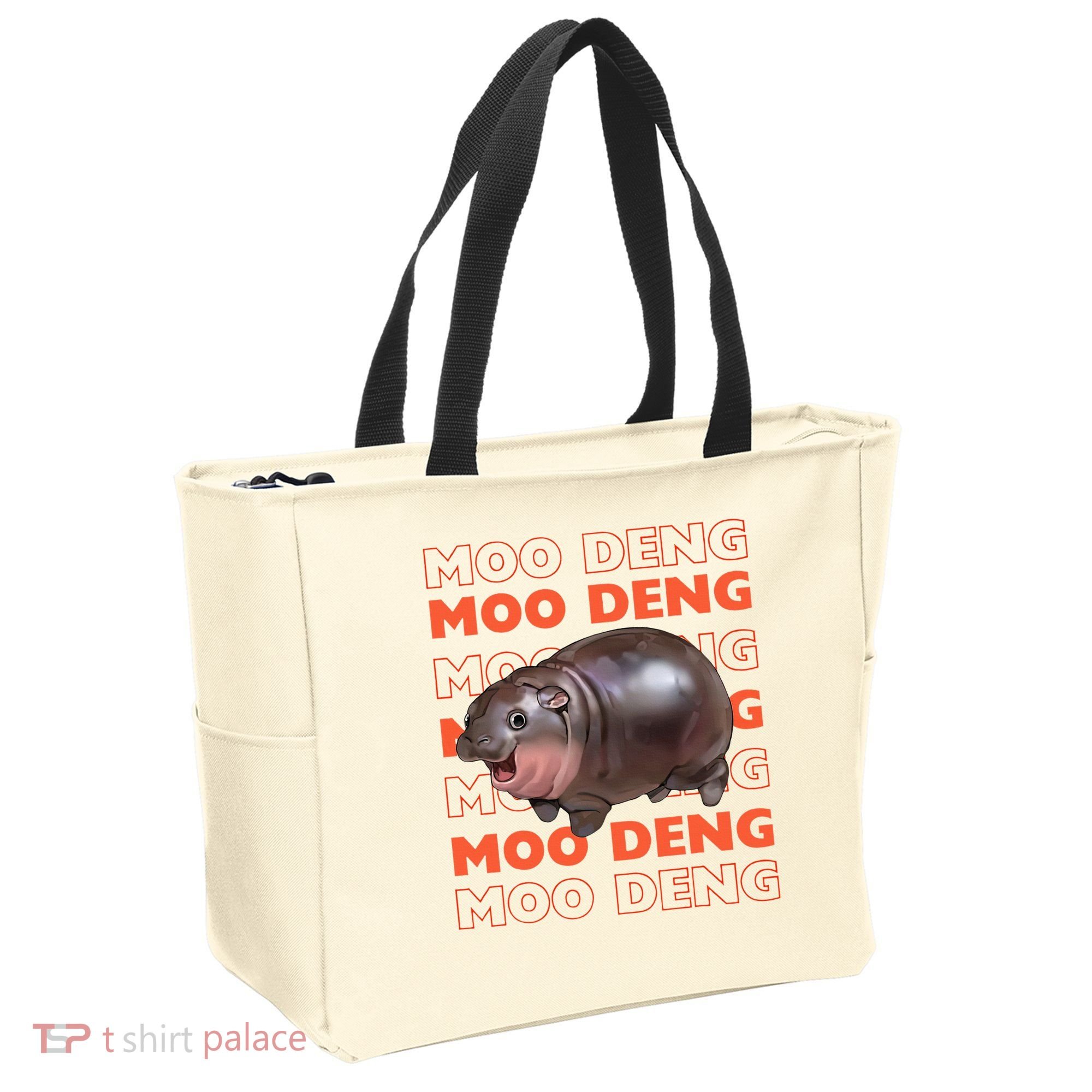 Pygmy Bouncy Pig In Thai Costume Moo Deng Tote Bag