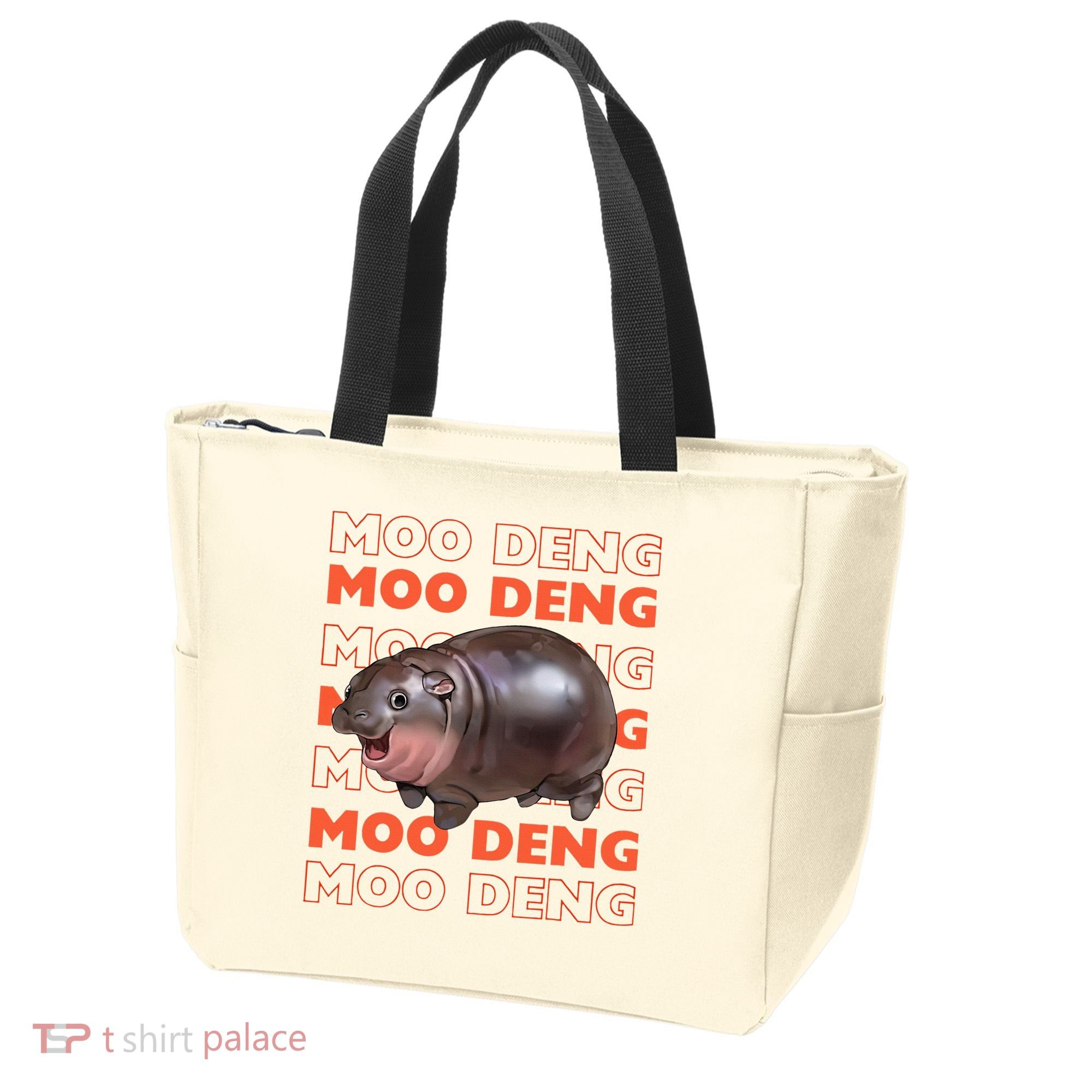 Pygmy Bouncy Pig In Thai Costume Moo Deng Tote Bag