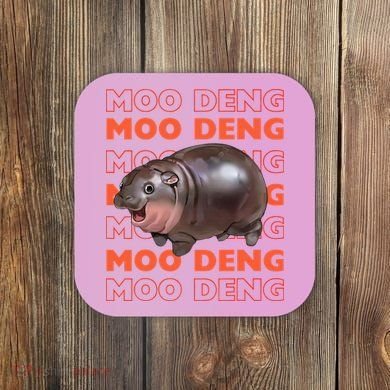 Pygmy Bouncy Pig In Thai Costume Moo Deng Coaster