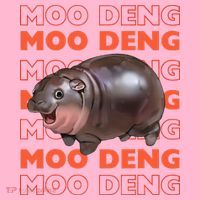 Pygmy Bouncy Pig In Thai Costume Moo Deng Coaster thumb 2