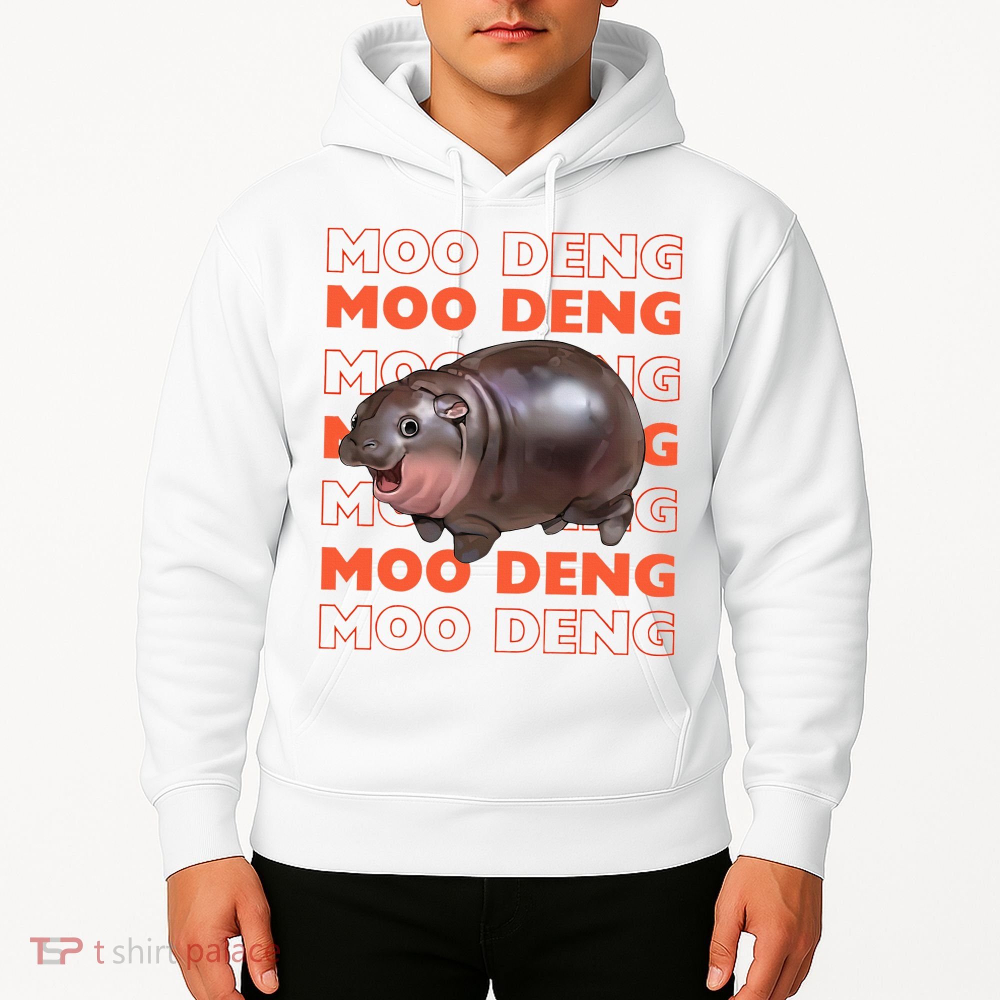 Pygmy Bouncy Pig In Thai Costume Moo Deng Hoodie