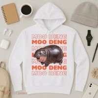 Pygmy Bouncy Pig In Thai Costume Moo Deng Hoodie thumb 3